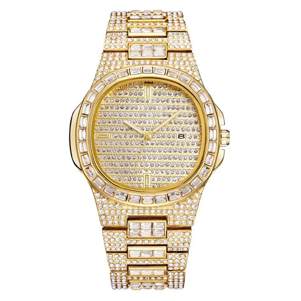 

8485 Luxury fully Iced Out Watch Men Top Brand Full Diamond Mens Watches montres pour hommes