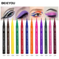 

Beieyou 12Pcs Fashion Color High Pigment 12Hours Lasting Oil Free Liquid Eyeliner Pen Set