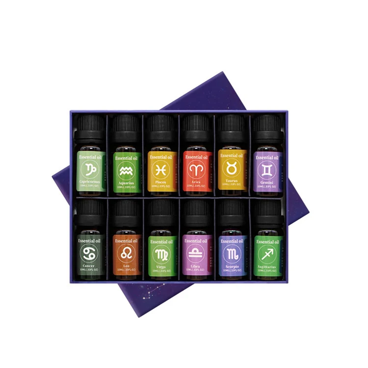 

Wholesale Aromatherapy Essential Oils Private Label 100% Pure 12pcs Oil Set