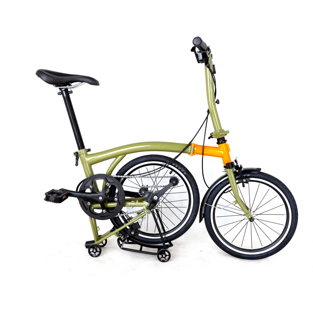 

Carbon steel inner 3-speed folding bicycle 16 inch double folding bicycle
