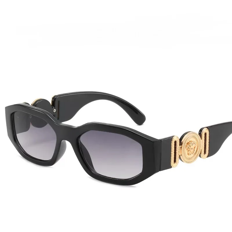 

new small sun shades popular brand designer tiny sun glasses irregular frame personality women sunglasses for men 2022