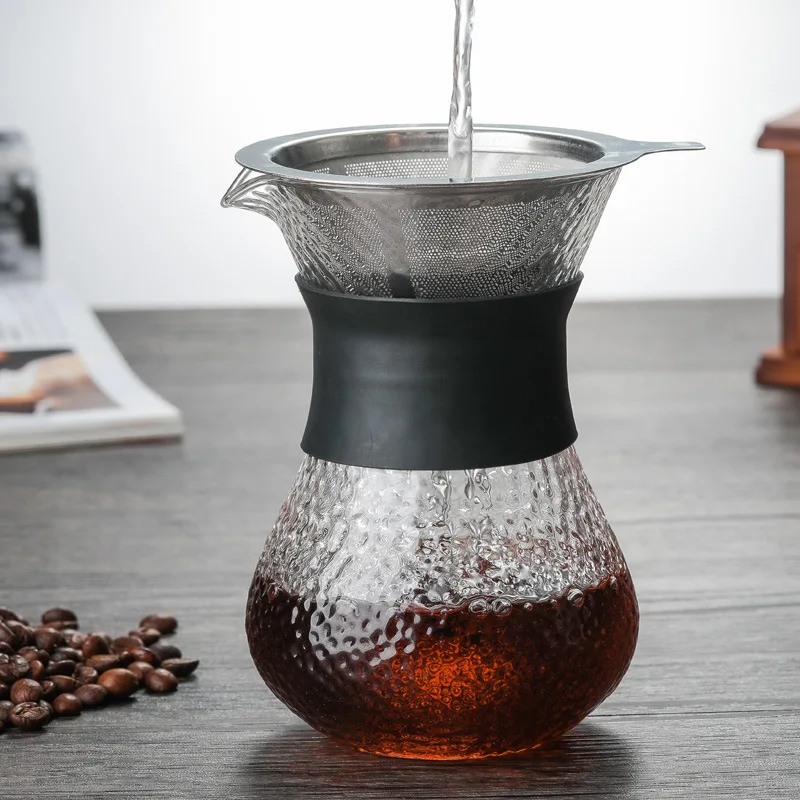 

High quality custom heat-resistant glass coffee pot pyrex glass silicone sleeve coffee pot