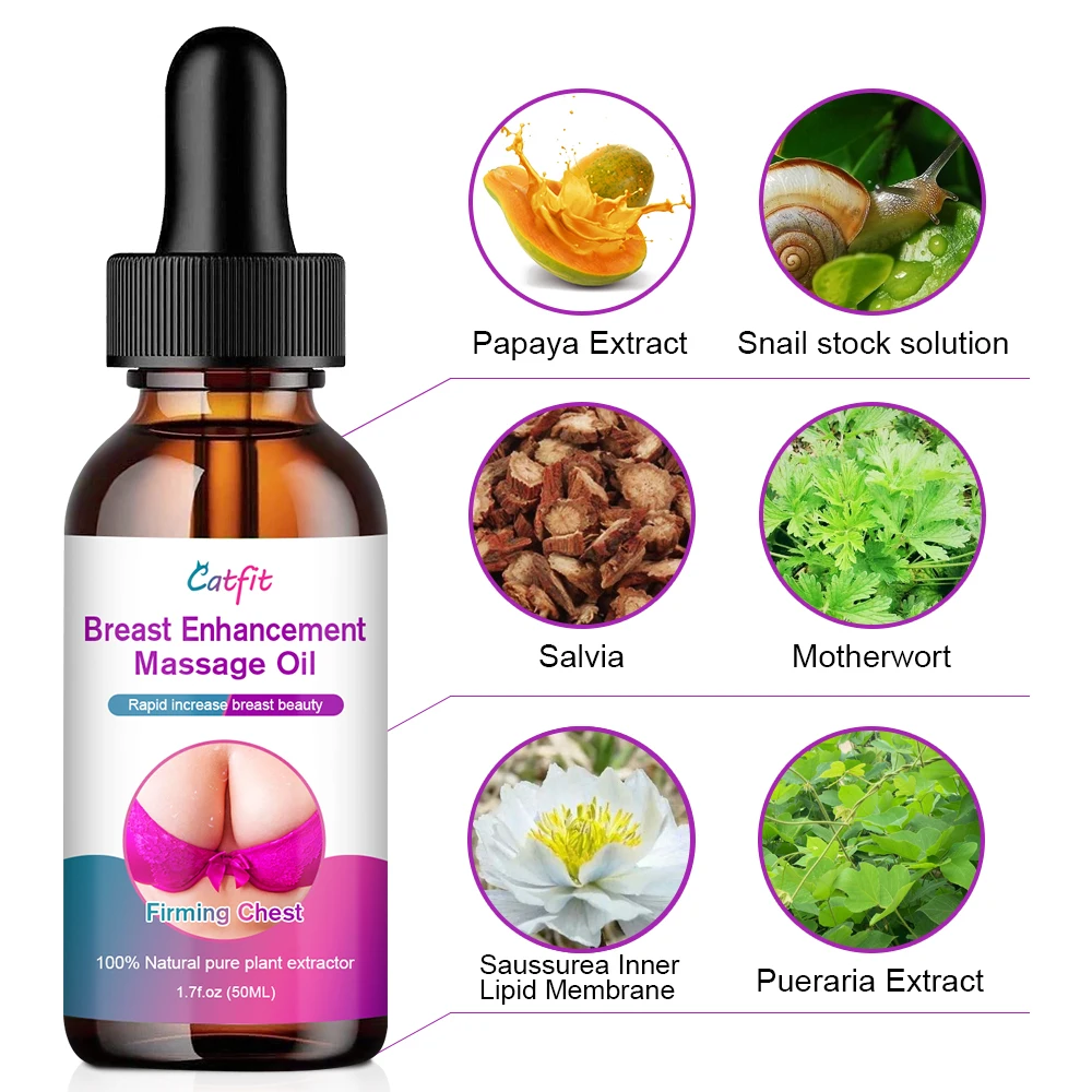 

30ml Herbal Breast Enhancement Essential Oils Promote Breast Growth Chest Enlarge Effective Big Bust Breast Care