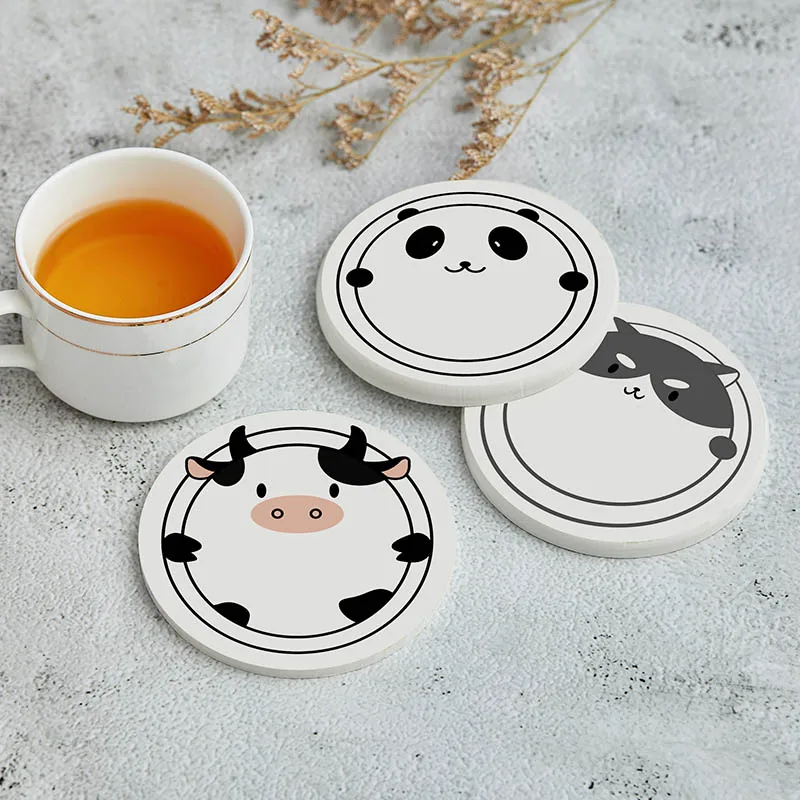 

Customised water absorbing diatomaceous beer coaster for sale, With mat with pattern printing or customized