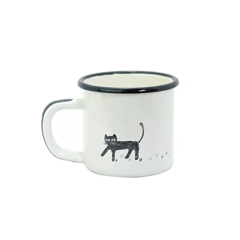 

Antique Outdoor Heat-resistant Tin Marble Effect Manufacturing Company Best 12oz 10oz Enamel Carabiner Aluminum Camping Mug