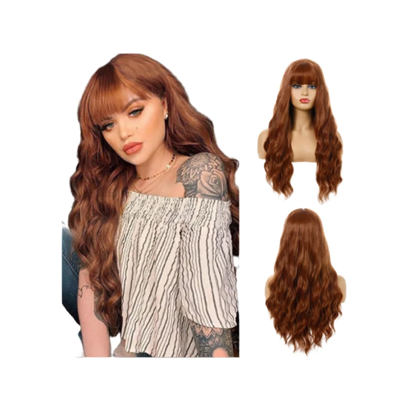 

Soft natural curl colorful with 24 inch curly european hair wigs long curly hair wig synthetic hair wigs, 3 colors
