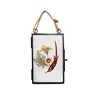PF-1029 Mirror Nickel Plated Leaves Glass Photo Frame