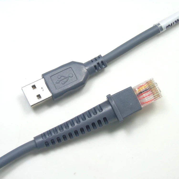 

SOTESIN USB to RJ45 data cable 2M Straight for Datalogic GD4310 QW2120 Barcode Scanner Cable