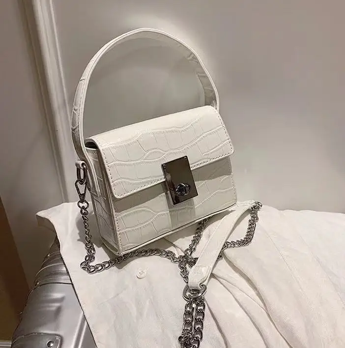 

wholesale ladies latest handbag trendy Crocodile pattern skin hand bags fashion purple purses