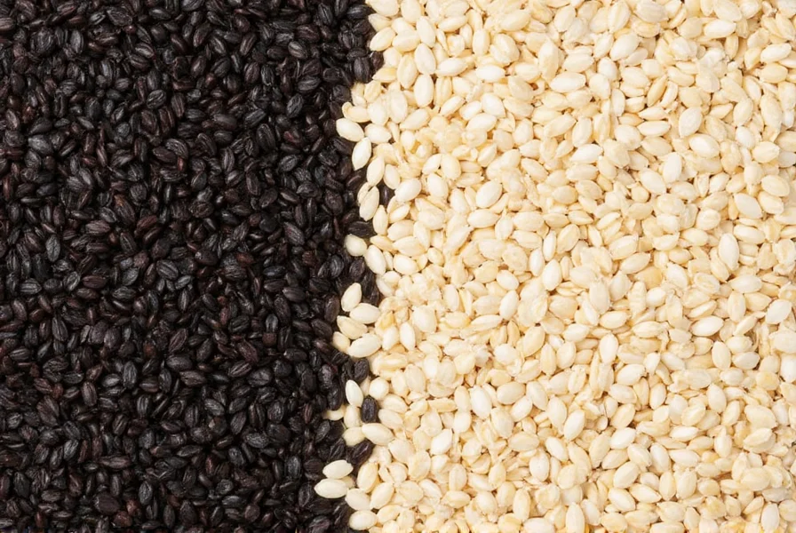 Comparison of Black and White Sesame Seeds