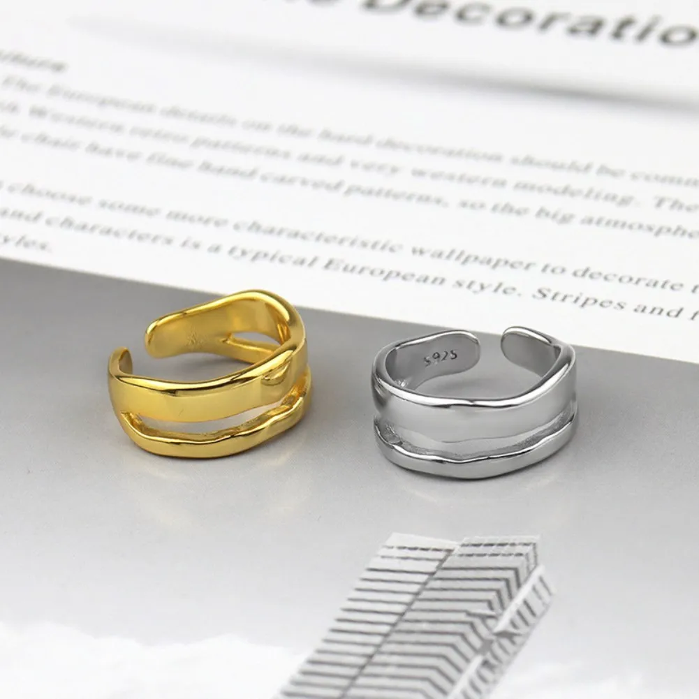 

YJZ134 Hip hop Style adjustable couple rings 925 Sterling silver hip hop jewelry