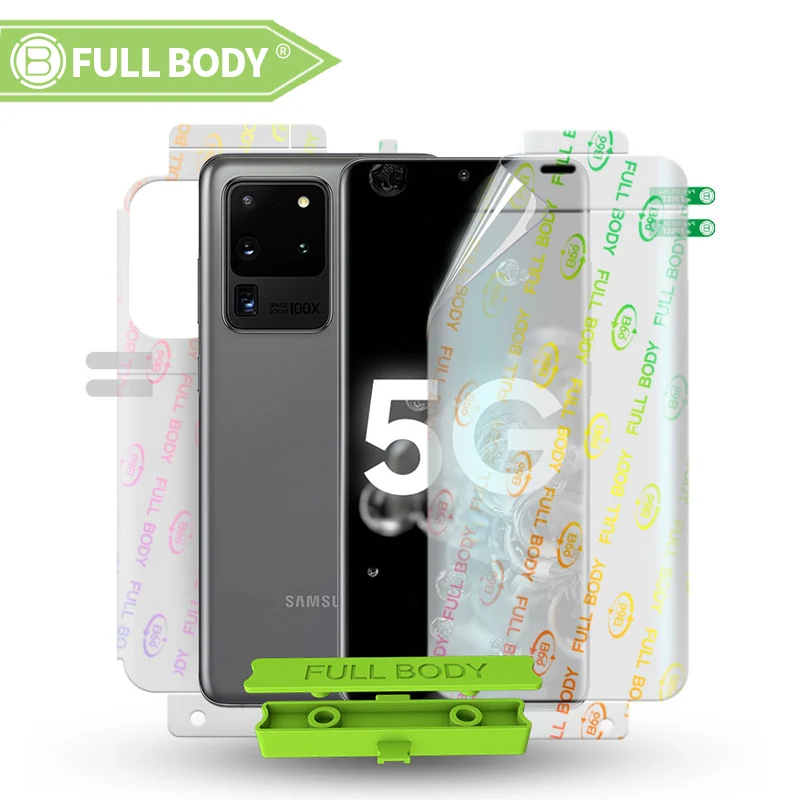 

The Newest In Stock Front and Back Full Body Coverage Phone Screen Protector for Samsung S20 Plus Screen Film, Use layer is transparent