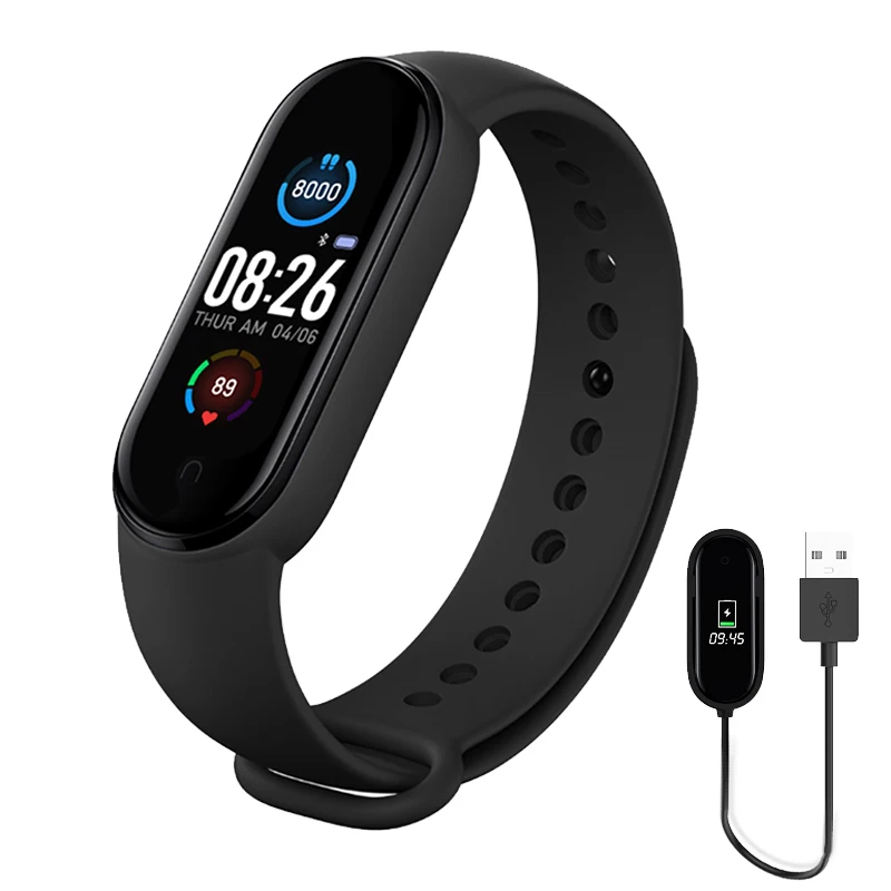 

Band Men Women M5 Smart Watch Heart Rate Blood Pressure Sleep Monitor Pedometer Bluetooth Connection for IOS Android