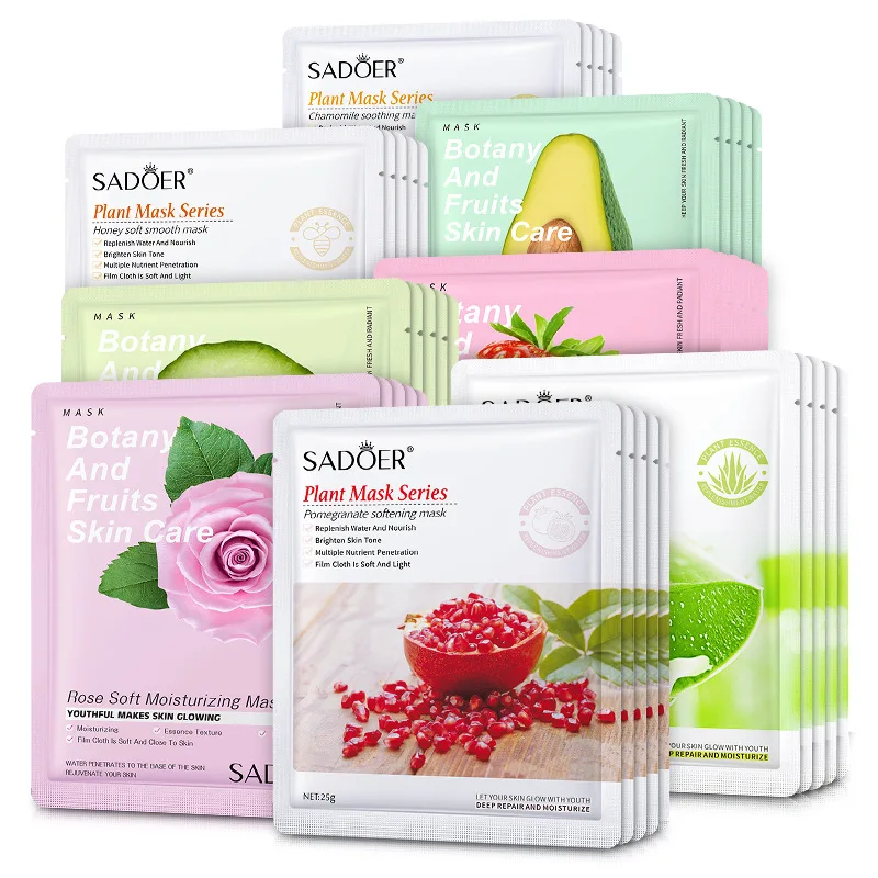 

OEM SADOER BIOAQUA factory cosmetic natural avocado skin care moisturizing face mask sheet anti aging beauty facial mask