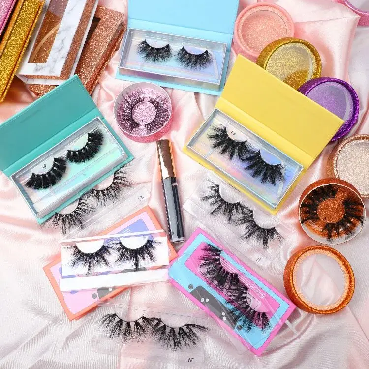 

25 mm Faux Mink Lashes Bulk Best Premium Price Quality 100% Hand Made 3d Faux Mink Eyelashes With Private Label Eyelash Box