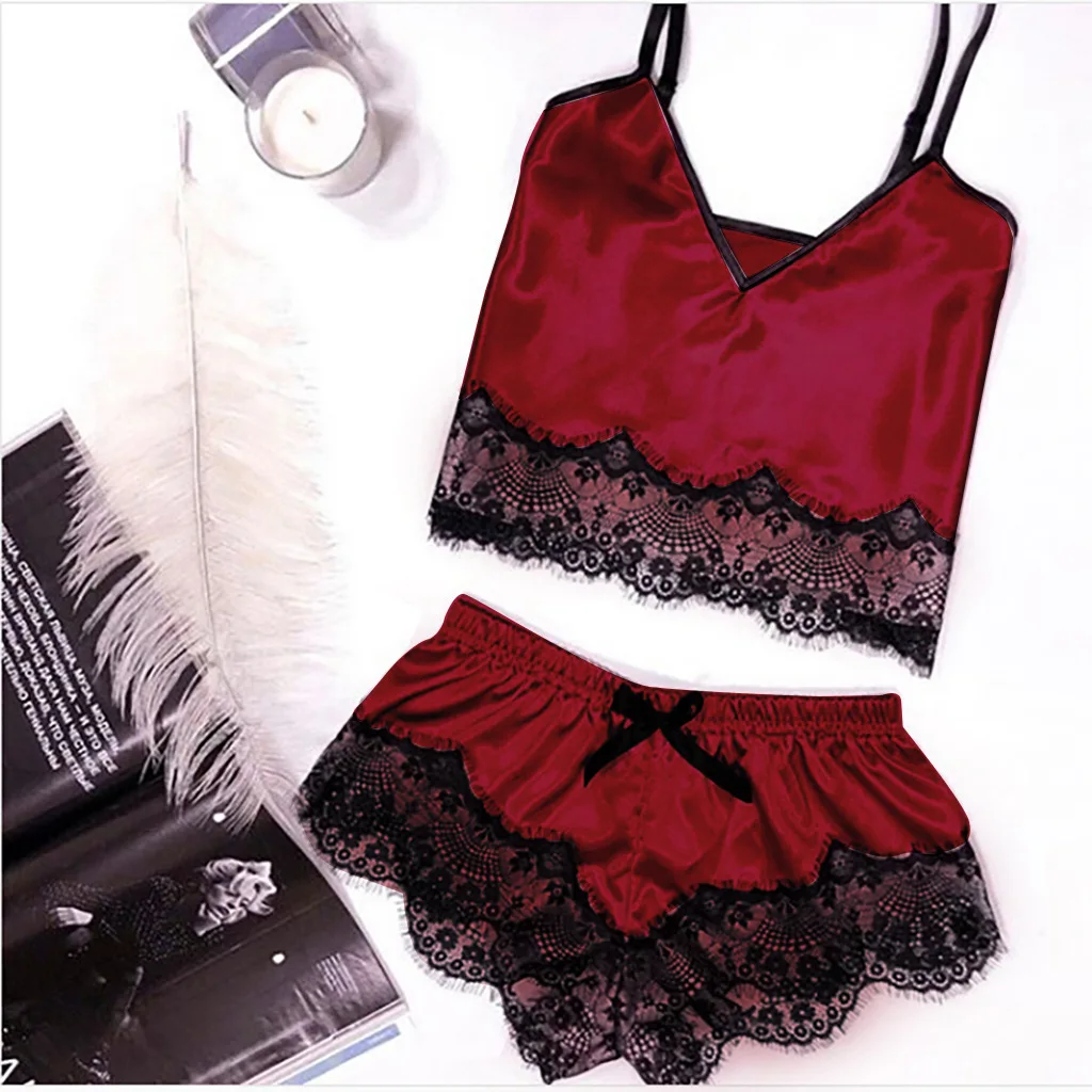 

Lace sexy women pajamas hotsale lingerie set