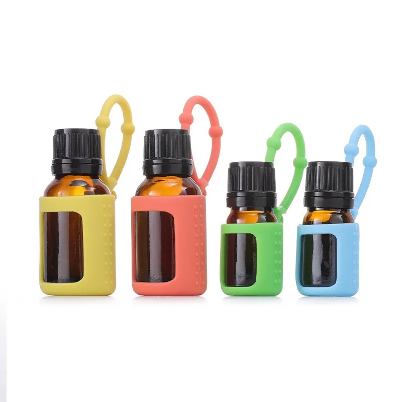 

Essential Oil Perfume Bottle Roller Bottles 10ml With Silicone Holder
