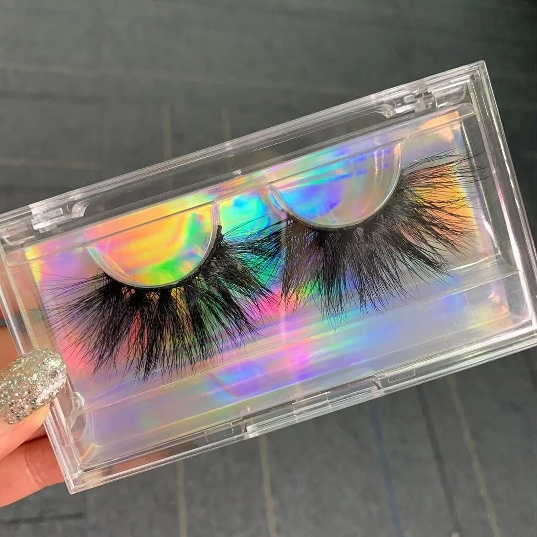 

Acrylic LashBox packaging eyelash vendor customiz box create your own brand clear eye lashes package