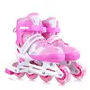 Low price kids flashing light up PVC 4 wheels inline skates roller skates