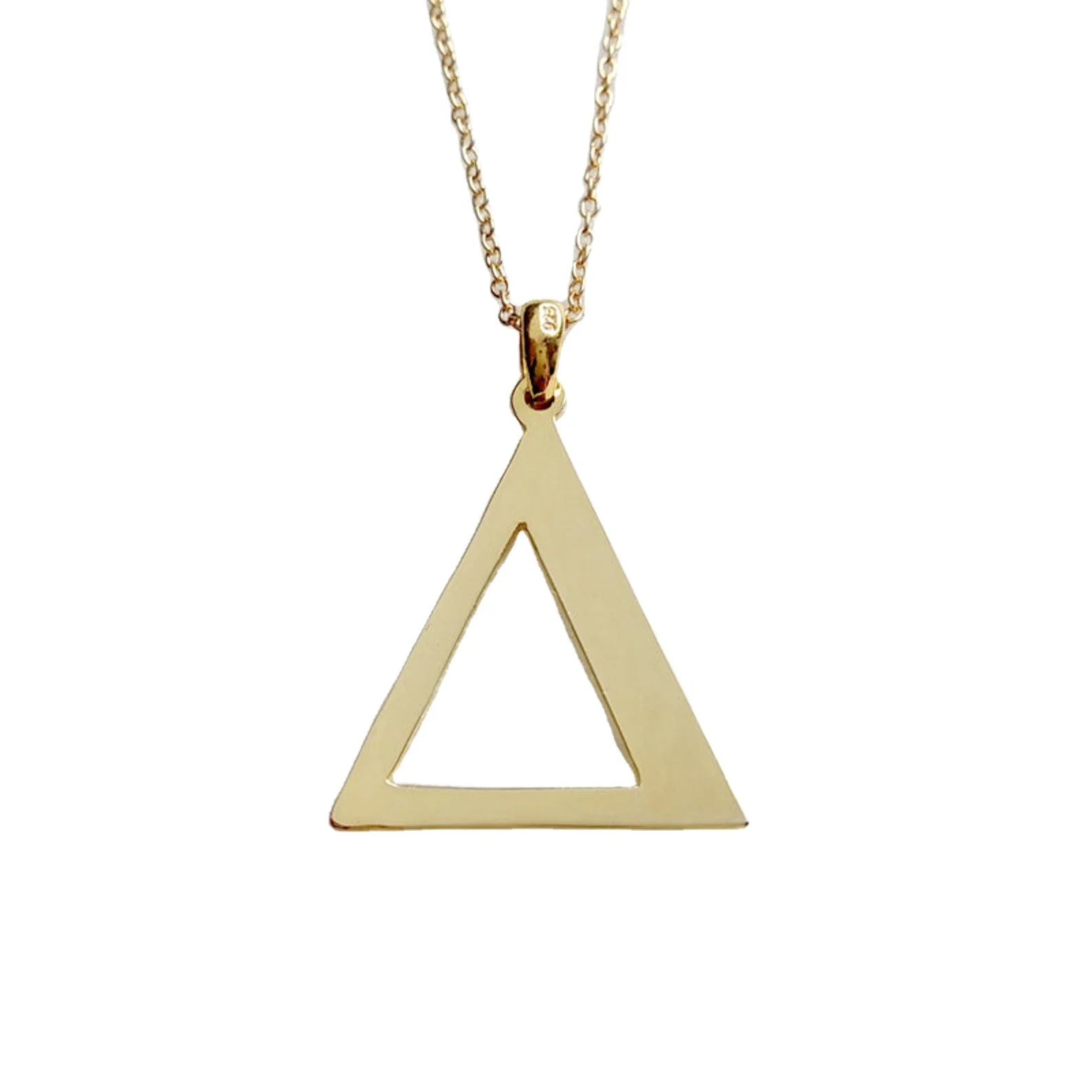 

Stainless Steel Geometric Triangle Pendant Necklace Fashion Pyramid Delta Sigma Theta Greek Letter Necklace Jewelry Vendors