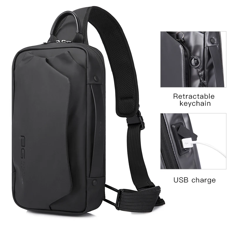 

Factory new men travel anti theft shoulder korean style crossbody waterproof mens customized sling bag