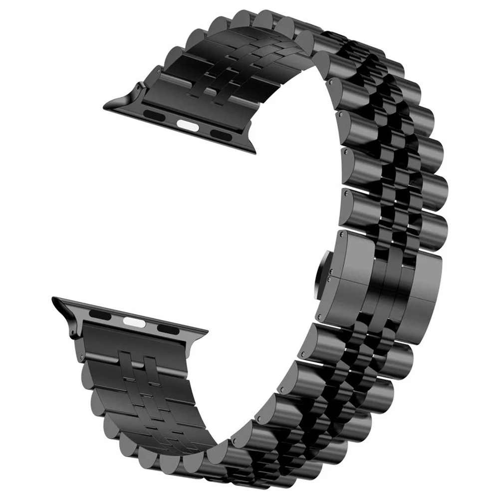

New Luxury Stainless Steel Metal Iwatch Apple Watch Strap For Apple Watch Se 6 5 Bracelet Wristband Belt Watch Band, Silver/black/gold/rose gold/pink/blue