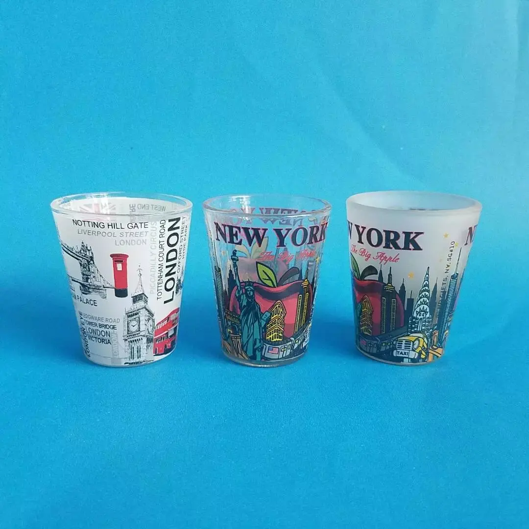 

new style wholesale colorful ball stem layered shot glass logo personalized glass shto glasses, Customized color