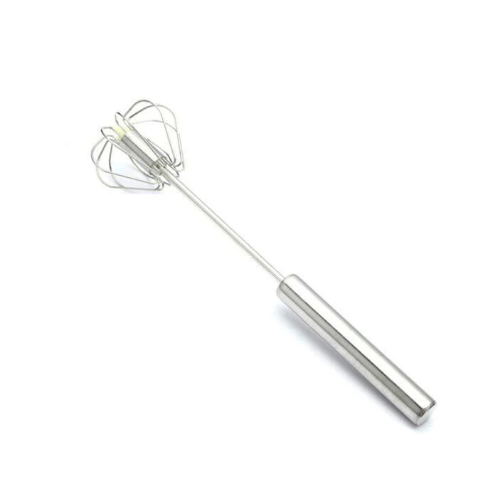 

Semi-automatic Stainless Steel Function Of Egg Beater Mixer For Kitchen Rotary Egg Hand Whisk, Silver