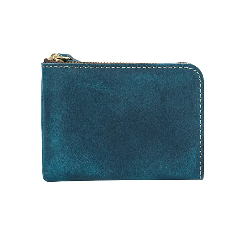 

Vintage Handmade Men Wallet Crazy Horse Leather Card Holder Business Card Holder, Black, brown, coffee, green, etc.