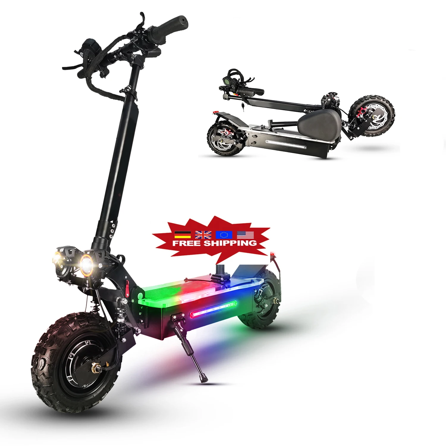 

New design sale 5600W e scooter 60V folding off road senior adult folding e scooter for adult