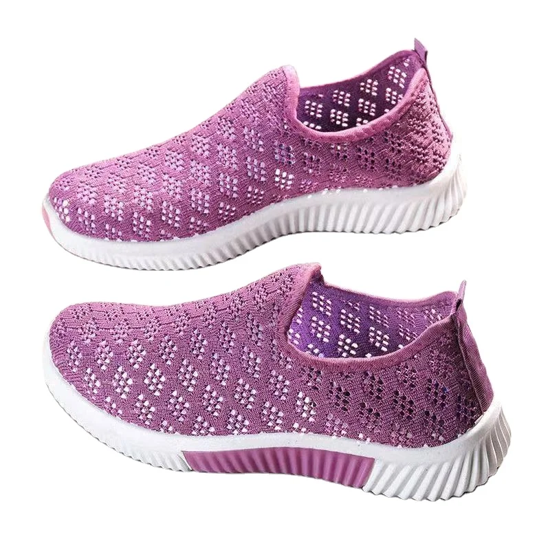 

Fly woven breathable women's mesh shoes spring casual fashion single shoes