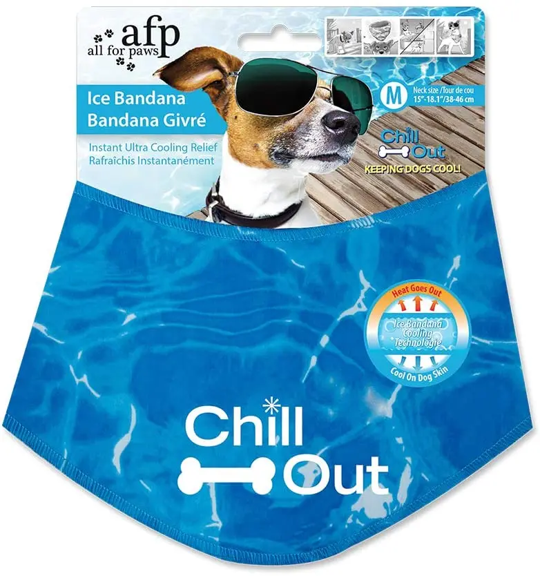 

Pet summer blue polyester cotton dog large cat cooling scarf bandanas collar set luxury wholesale dog ice bandana for dogs