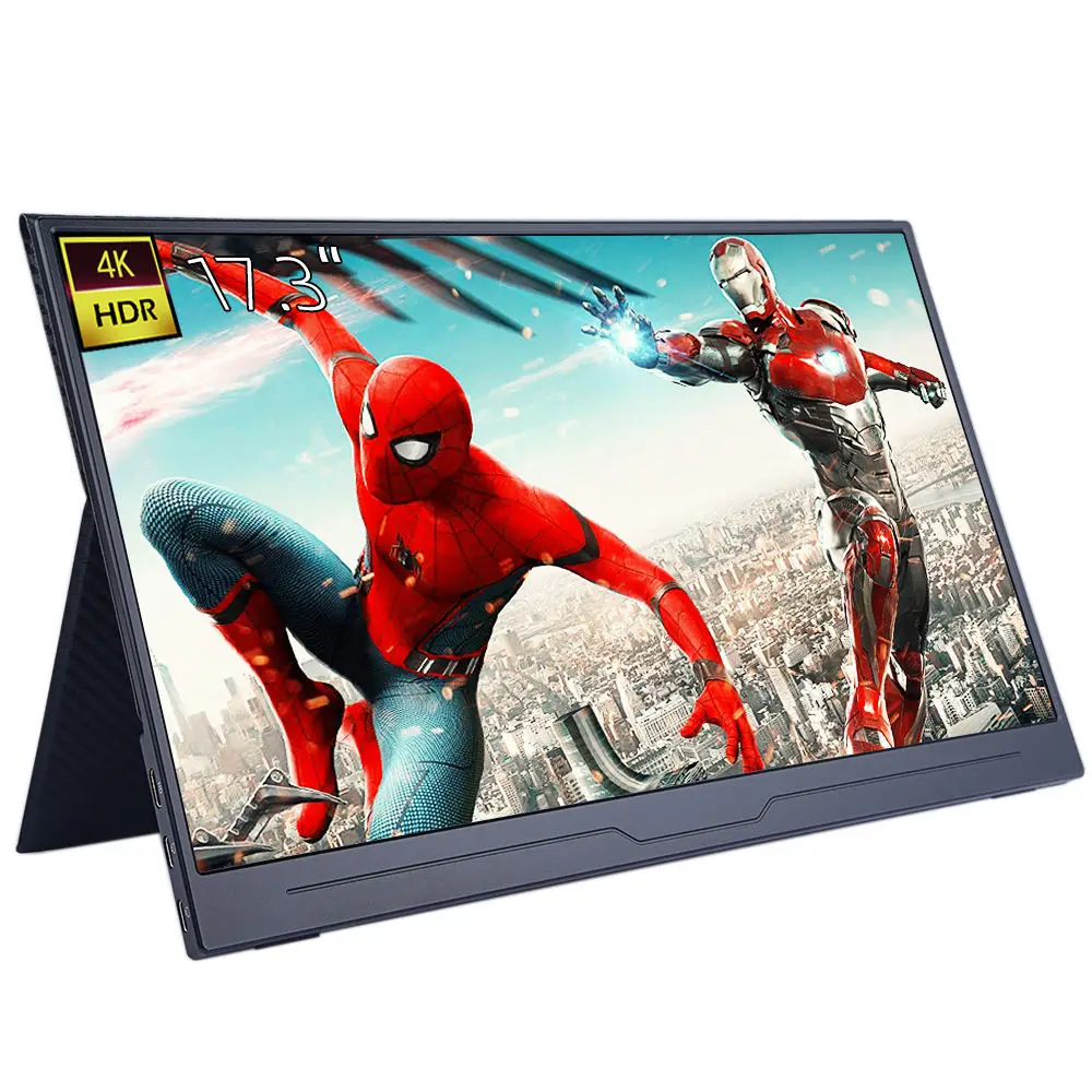 

best selling 17.3 inch 4k ultra-slim IPS WiFi type-C portable gaming monitor for phone PS4/PS3
