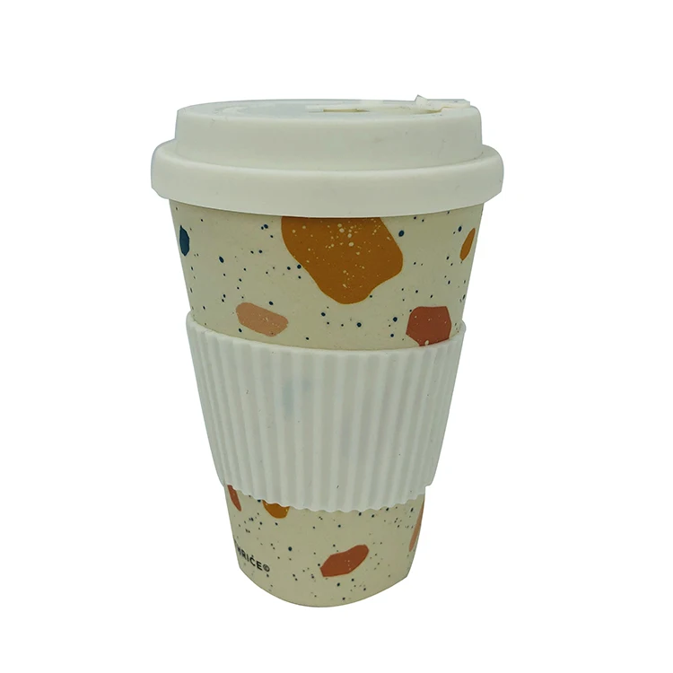 

100% Natural organic reusable wholesale biodegradable bamboo fiber mug takeaway coffee cups, As picture/customized