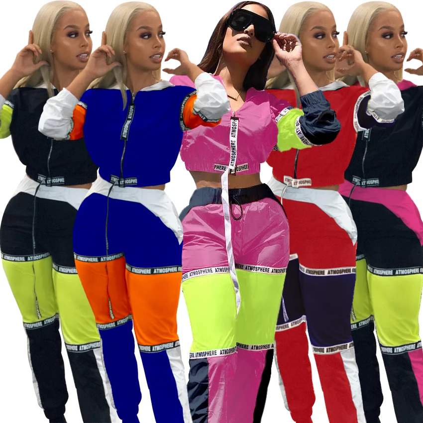 

2020 New Design Fashion Women Clothing Sportswear Women Tracksuits Outfits, Red, black, gold