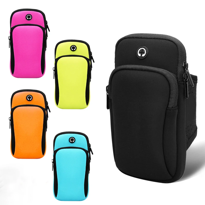 

Running arm belt outdoor sports wrist bag mobile phone holder waterproof nylon mobile phone storage bag hand gym running arm bag