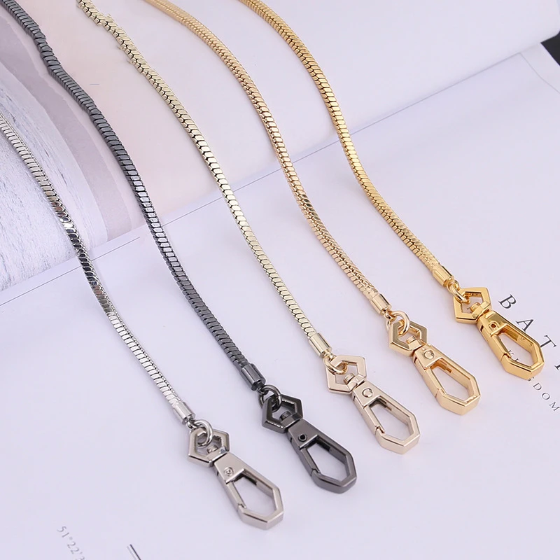 

Meetee B-C134 New Zinc Alloy Bag Buckle Handbag Strap Accessory Brass Shoulder Messenger Bag Chain, 2 colors