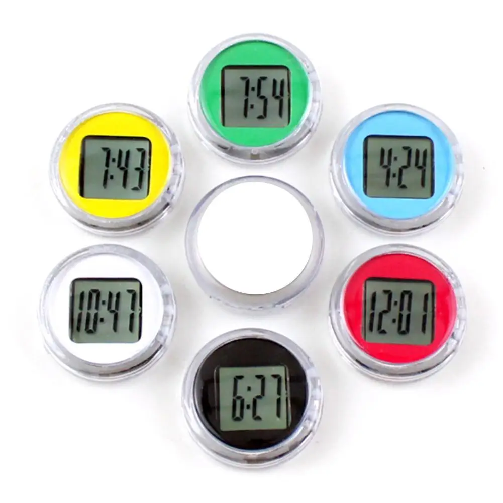 

Universal Waterproof Mini Motorcycle Bike Sticky Digital Display Clock Watch Office Decor Automobiles Interior Accessories