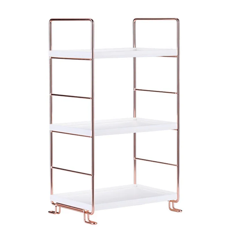 

3-Tier Corner Storage Shelf Stackable Organizer for Cosmetics Multifunctional for Bathroom Countertop Organizer