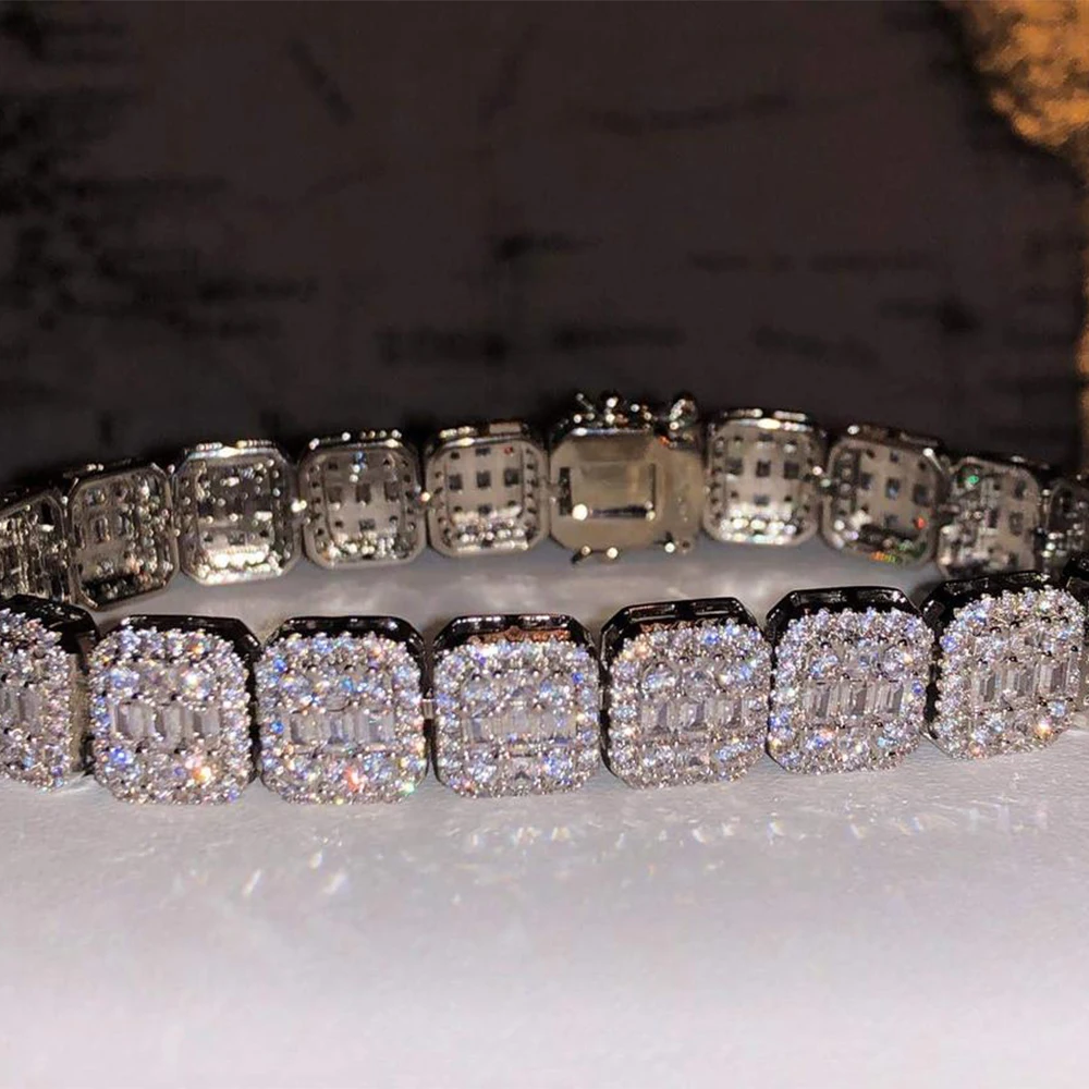 

Discount Hip Hop Jewelry 10mm Micro Paved Cubic Zircon Tennis Chain Bracelet