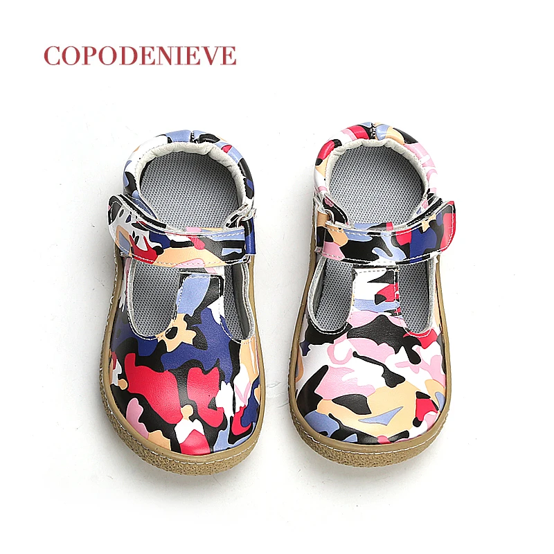 

COPODENIEVEFashion Handmade Skidproof Mix Colors Soft Sole T Bar Wholesale Baby Shoes Children's casual shoes, Grey