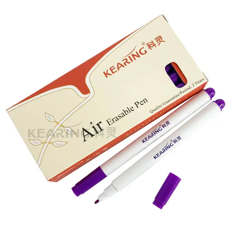 

240 pcs/lot Kearing Violet Color Fiber Tip Air Erasable Pen for Short Time Fabric Marking