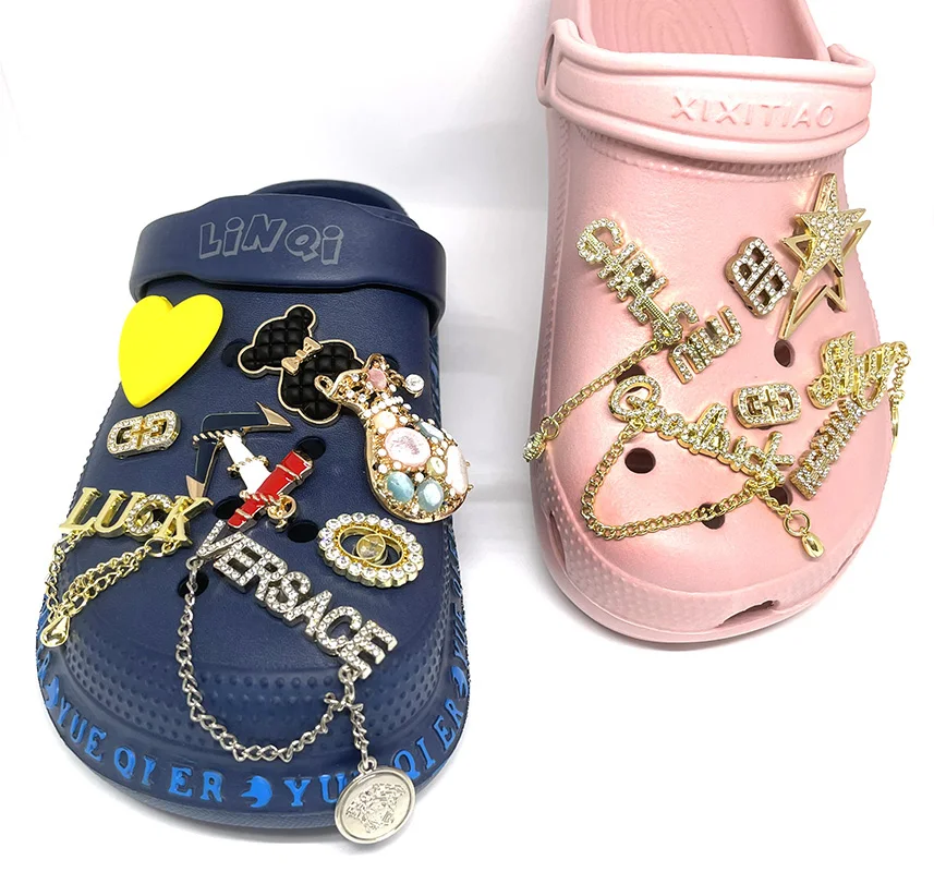 

2021 DIY high-class luxury croc shoe charms for metal croc charms, Picture