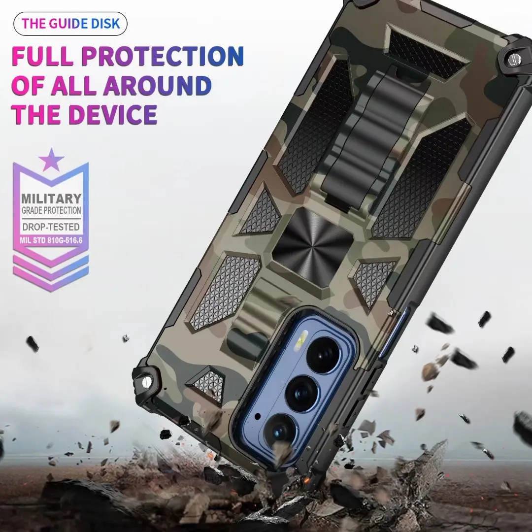 

camouflage Hybrid TPU+Hard PC Heavy Duty Protection Back Phone Cover For Motorola MOTO Edge 2021, As pictures