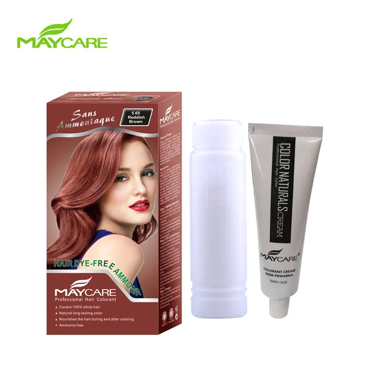 Maycare Oem بريق أيون صبغة شعر ملونة المخصب مع زيت الأركان للرجال