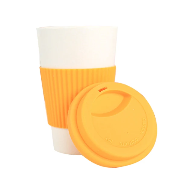 

Hot selling reusable biodegradable bamboo fiber coffee cup bamboo fiber coffee cups, Colorful