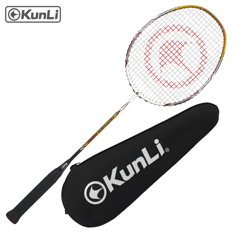 

carbon fiber Badminton Rackets Ultra Light Full Carbon raket Badminton 5U 79g Free string Professional badminton racket, Gold