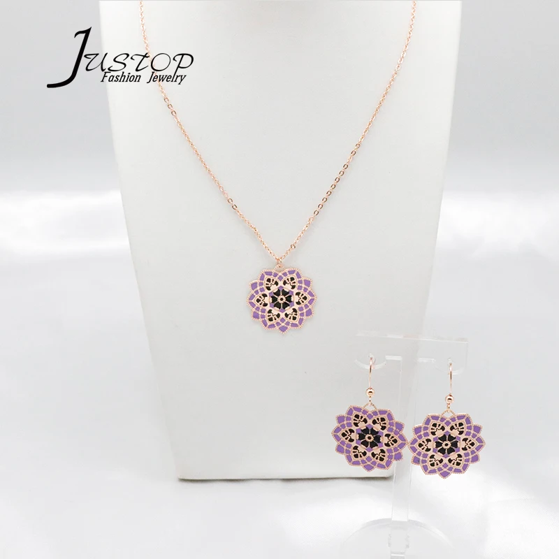 

Fashion Jewelry Epoxy Necklace Earrings Jewelry Sets Wholesale
