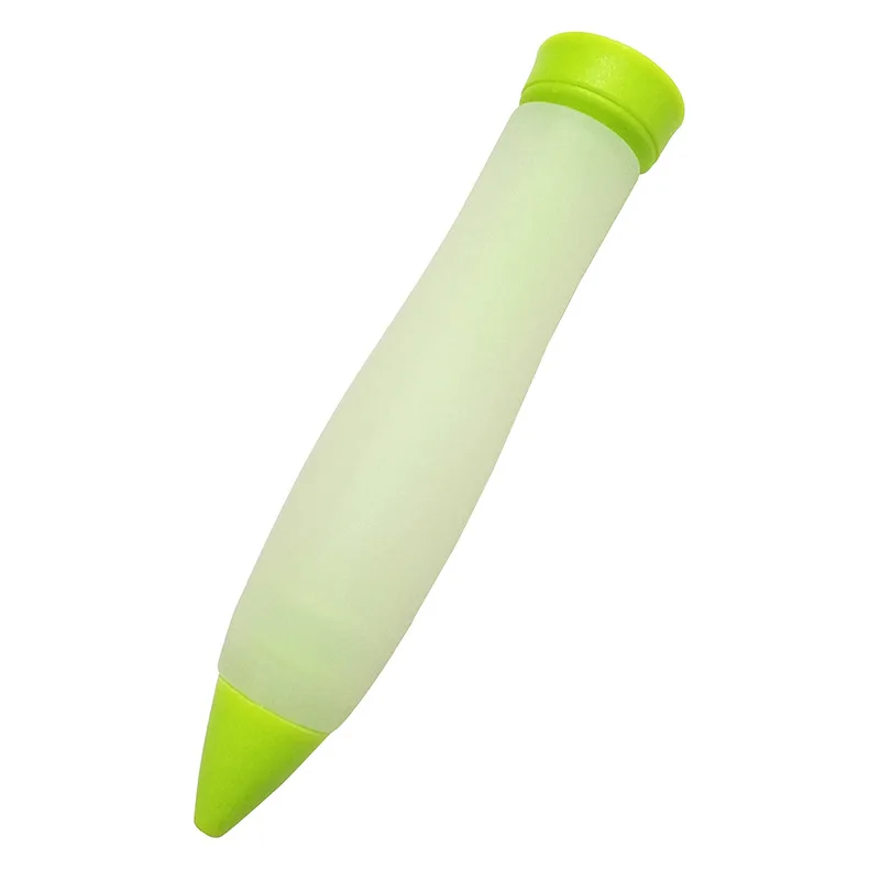 

C385 Dessert Decorator Silicone Food Writing Pen Chocolate Decorating Pen Cake Mold Cream Cup Chocolate Decorating Tools Opp Bag, Skyblue,red,green,pink