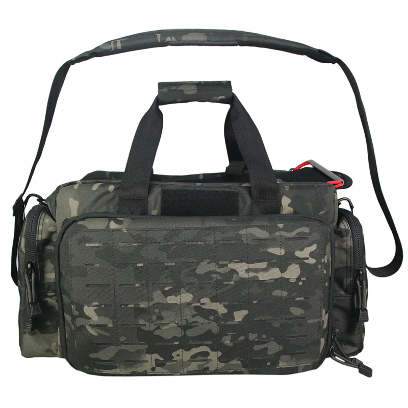 

Ready to Ship 600D polyester Durable and Water-Resistant Shooting Range Bag Large Capacity Man Gym Duffle Bag, Black od green tan black multicam